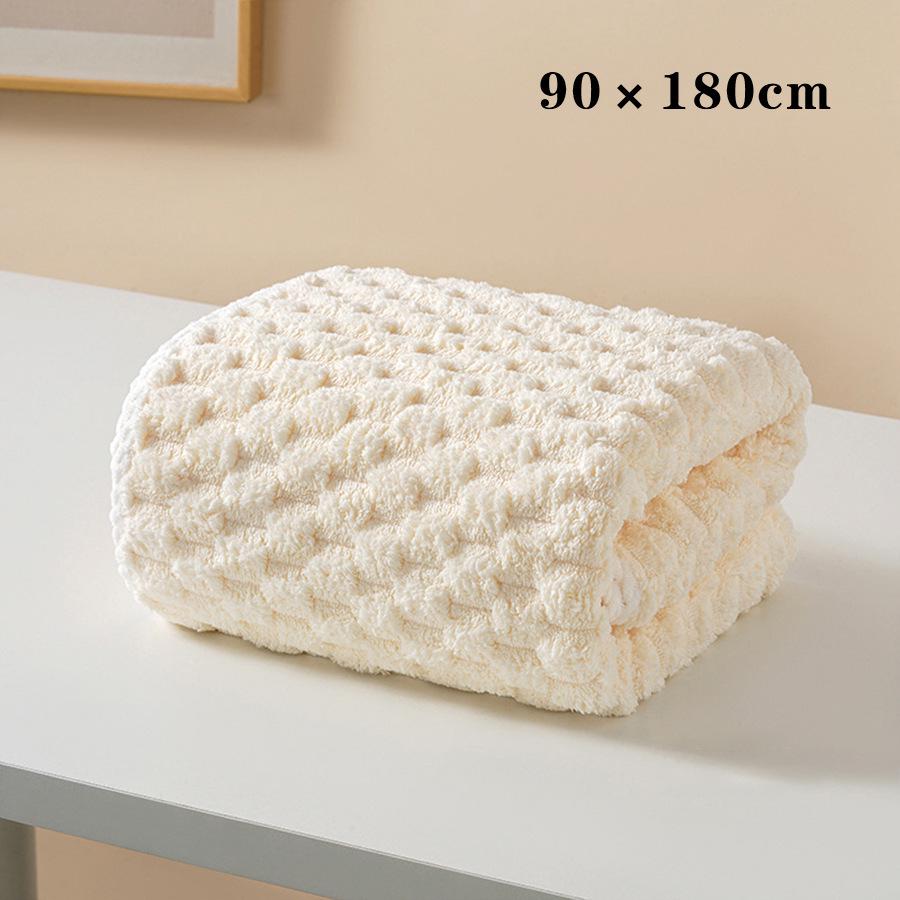 Large 90x180 Coral Fleece Soft Thickened Bath & Beach Towel