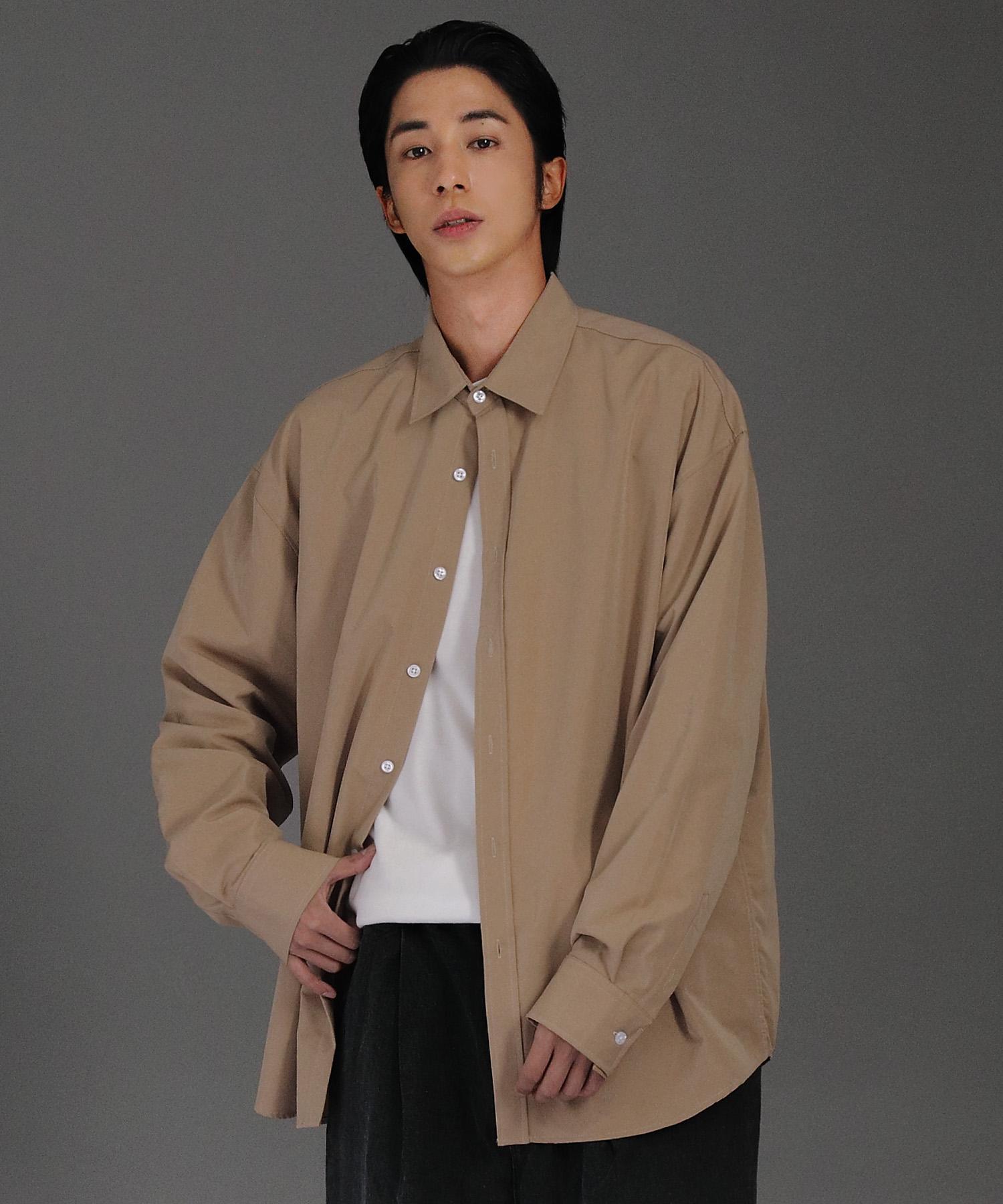 Johnny West Cotton Mix Shirts [Over Fit] (Jin.Beige) 48(95)