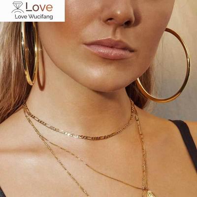 Blijery Fashion Oversized Big Hoop øredobber for kvinner Basketball Brincos Store tykke runde sirkeløreringer Hoops Punk smykker