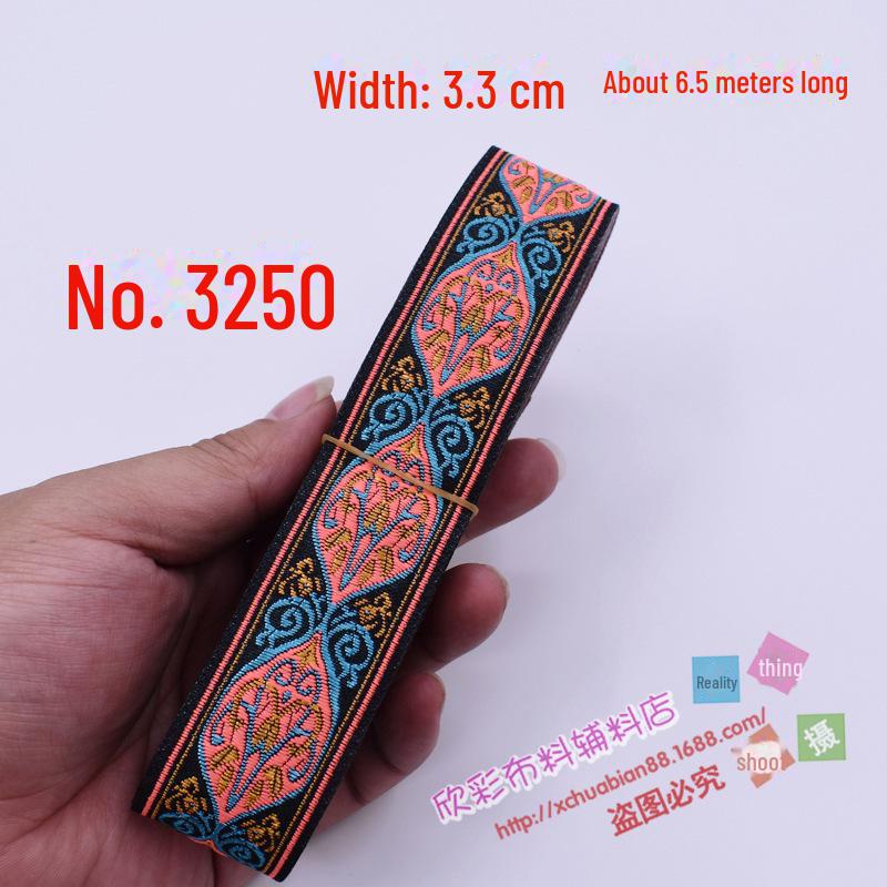 3.3cm Wide Ethnic Miao Buyi Lace Ribbon - Decorative Clothing Accessory