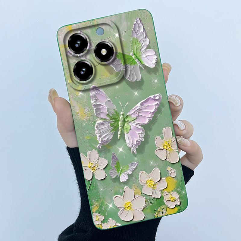 Case For Realme C61 C63 Cute Panda Sweet Girls Cats Silicone Soft Back Cover For Realme Narzo N63 2024 Bumper Protective Casing