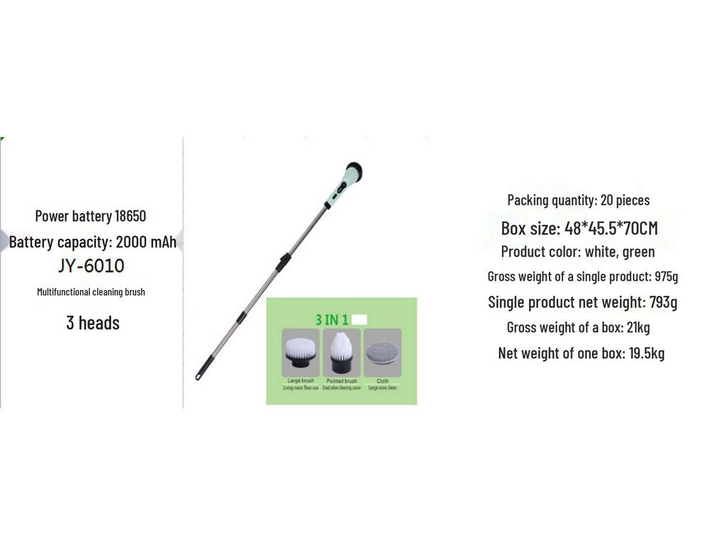 Wodoodporny Ręczny Elektryczny Zmywak Gąbka - Bezprzewodowy, Wielofunkcyjny do Czyszczenia Kuchni i Podłóg