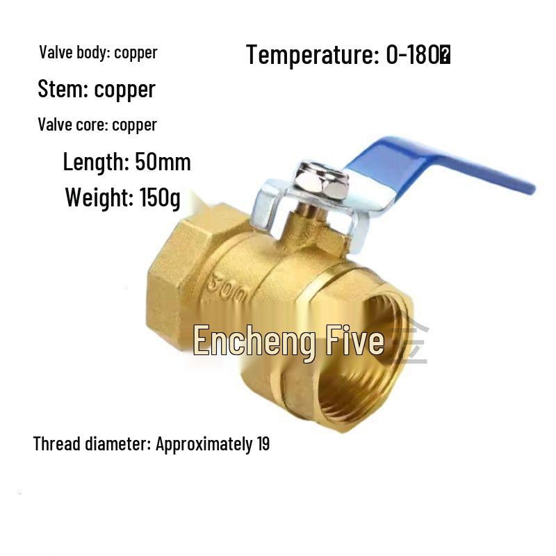 Mosiężny zawór kulowy odporny na wysokie temperatury - 4 punkty DN15, 6 punktów DN20, 1 cal DN25, do wody wodociągowej