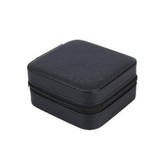 Compact Leather Jewelry Box for Necklaces and Earrings - Elegant Storage Gift