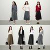Shangdu Bila Women's Winter Linen Blend High-Waist A-Line Skirt