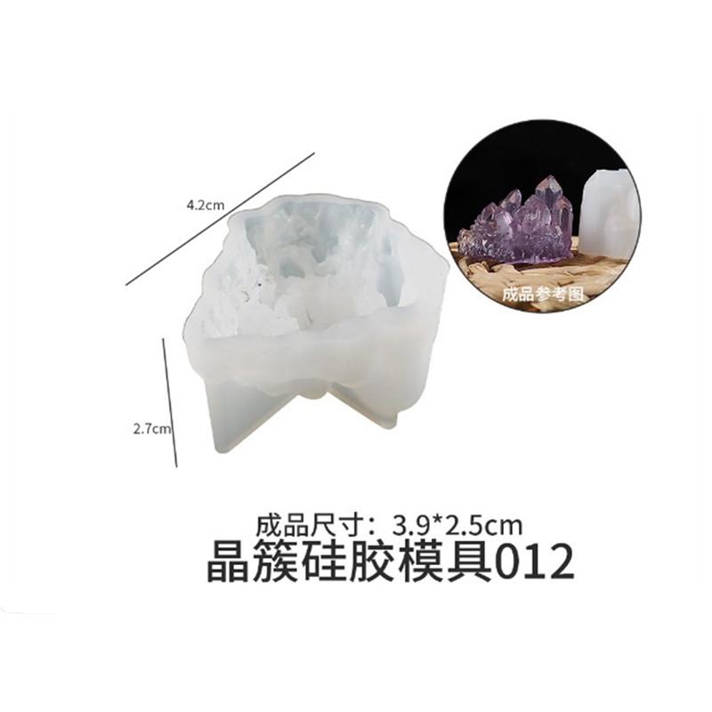 Diy Epoxy Crystal Cluster Mould 18 Styles Ice Cluster Ornament Rockery Crystal Stone Ice Crystal Pillar Candle Mould