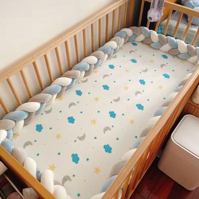1,5 m Baby-Nestchen Bett Zopfknoten Kissen Kissen Nestchen für Säuglings-Gitterbett-Schutz Gitterbett-Nestchen Raumdekor Gitterbett-Bettwäsche-Set