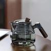 Jialang Hexagonal Glass Teapot with Wooden Handle