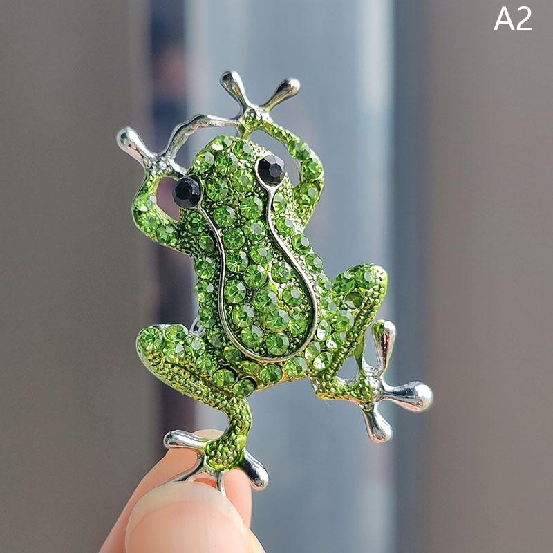 Funny Luxury Full  Frog Brooches For Women Unisex Party Wedding Gifts Cartoon Animal Brooch Pins Jewelry Dropshipping