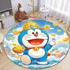 Cute 3D Cartoon Doraemon Round Rug for Girls, Suitable for Decorating Living Rooms, Bedrooms, Sofas, and Playrooms; Non-slip Rug