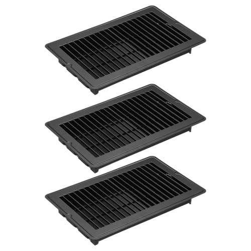 

PATIKIL 10 x 6 Floor Vents, Set of 3, Heavy-Duty Steel, Adjustable, Decorative, Wall-Mounted, Black