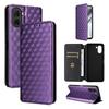 Cubic Grid Texture Flip Leather Phone Case