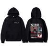 Rapper Niro OX7 Album Grafikdruck Hoodie Herren Damen Hip Hop Mode Popmusik Streetwear Männlich Vintage Lässig Übergroße Hoodies