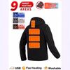 2025 Unisex Smart Heated Fleece Hoodie with Nine-Zone Temperature Control