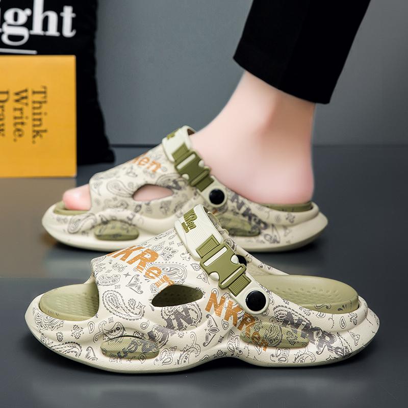 Fashion Comfortable Men's Summer Sandals Soft Bottom Anti-Slip Casual Beach Shoes Fashionable Slippers for Outdoor Wear Daily Leisure