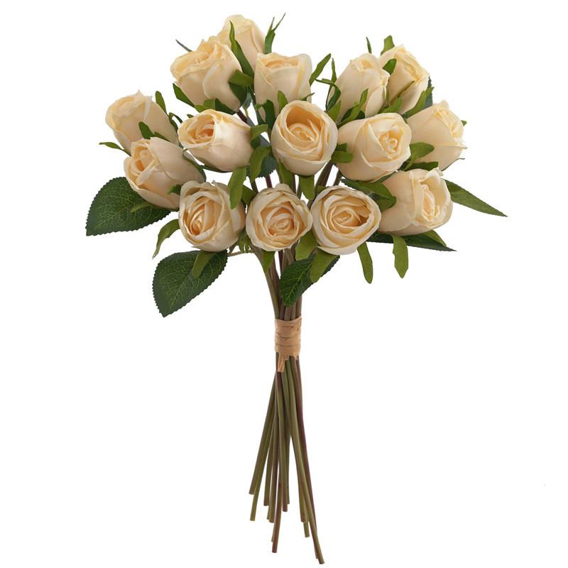 

Букет из роз из шелковой ткани для свадебного декора и торжеств на открытом воздухе