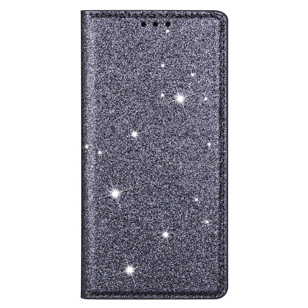 For Samsung Galaxy A35 5G Magnetic Phone Case Glittery PU Leather+TPU Card Holder Cover