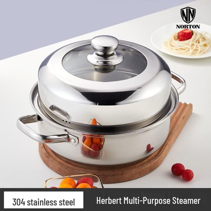 NORTON 2-Layer Stainless Steel Steaming Soup Pot