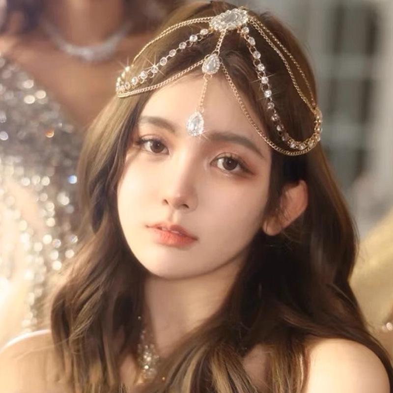 Bohemian Princess Tassel Forehead Pendant - Exotic Ethnic Style Hair Accessory