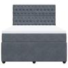 Maison Exclusive - Sommier à lattes de lit et matelas Gris foncé 140x190cm Velours
