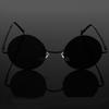 Vintage Retro Men Women Round Metal Frame Sunglasses Black Lens Glasses Eyewear
