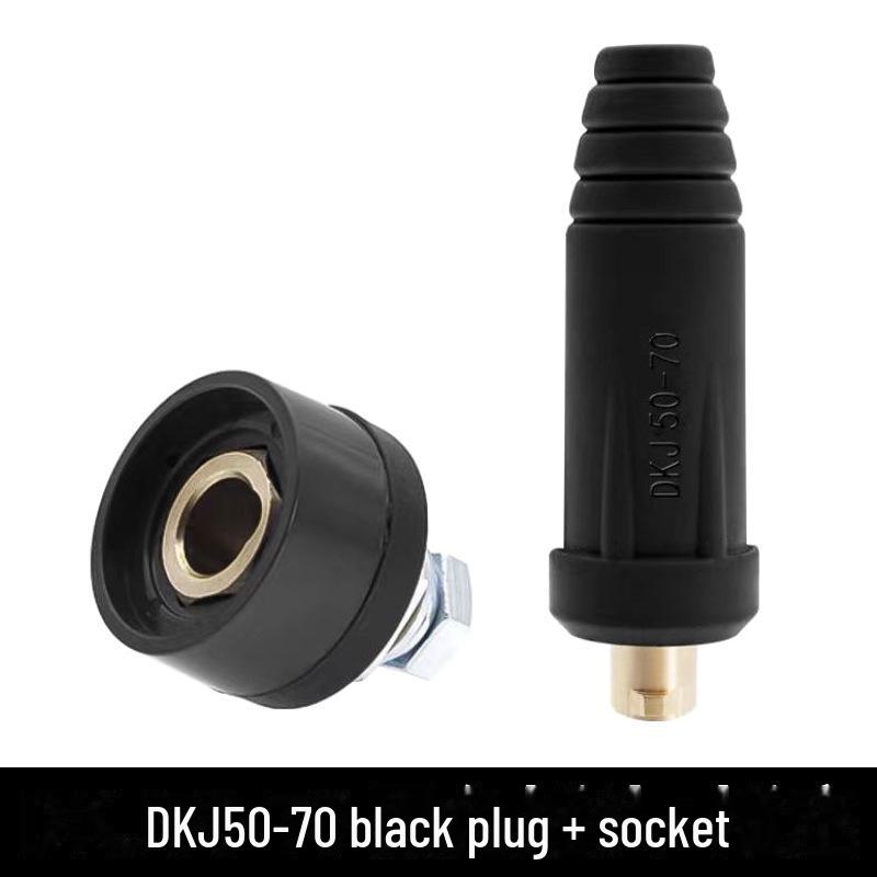

Швидкий роз єм електрозварювального апарату, DKJ25-70, повністю мідний штекер європейського кабелю DKJ50-70 plug + socket чорний
