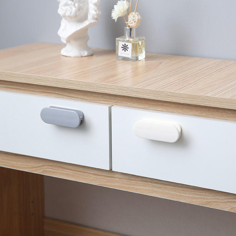 2PCs Self Adhesive Handles Sliding Door Pulls Plastic Window Handle Kitchen Cupboard Drawer Knobs Cabinet Furniture Handles