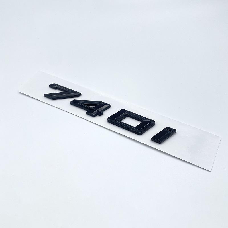 Chrom Schwarz 730i 740i 745i 750i 760i ABS Emblem für BMW 7er Reihe F03 F04 G112 Auto Heck Kofferraum Logo Aufkleber Zubehör tx2