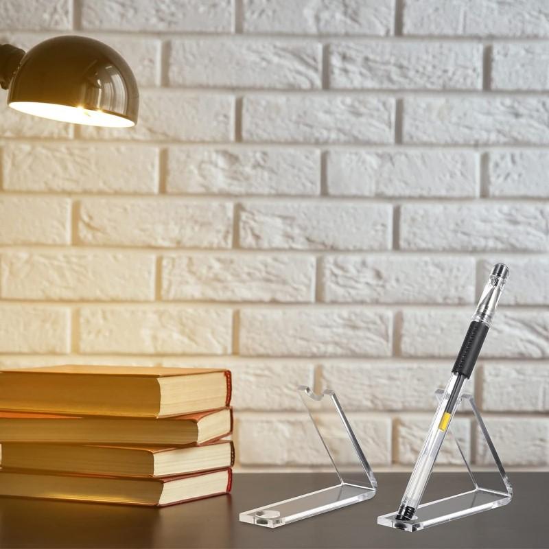 4/10pcs Transparent Acrylic Pen Display Stand Desk Pencil Holder Multifunctional Brush Storage Rack