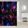 Butterfly Bath Curtain For Women Girls Rainbow Gradient Shower Curtain, Wild Animal Bathroom Curtain Colorful Glowing Wildlife