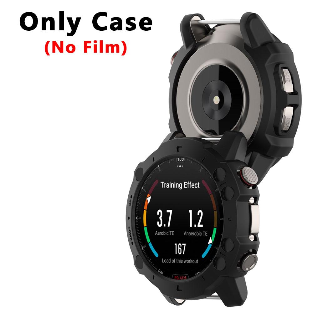 2-I-1 Deksel + Herdet Glass Film For Huami Amazfit Falcon TPU PC Skjermbeskytter & Støtfanger Beskyttelsesdeksel For Amazfit Falcon