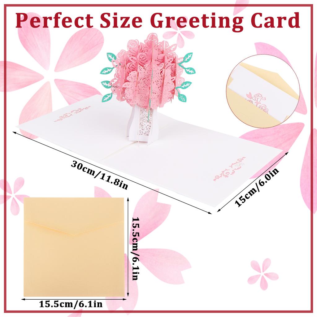 Cheap 3D Pop Up Greeting Card Creative Rose Flower Mother'S Day ...