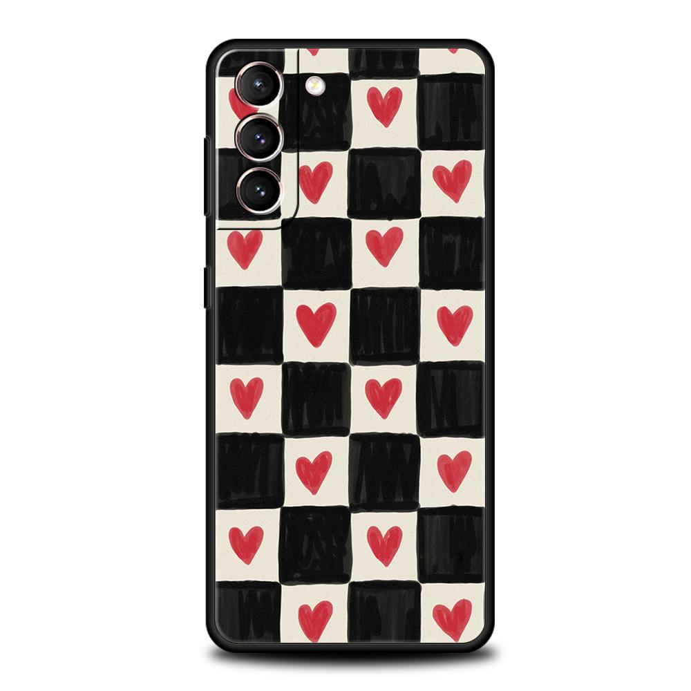 Schachbrett Kunst Handyhülle Für Samsung Galaxy S25 Edge S24 S23 S22 Ultra S20 S21 FE 5G S10 S9 Plus S10E Weiche Hülle