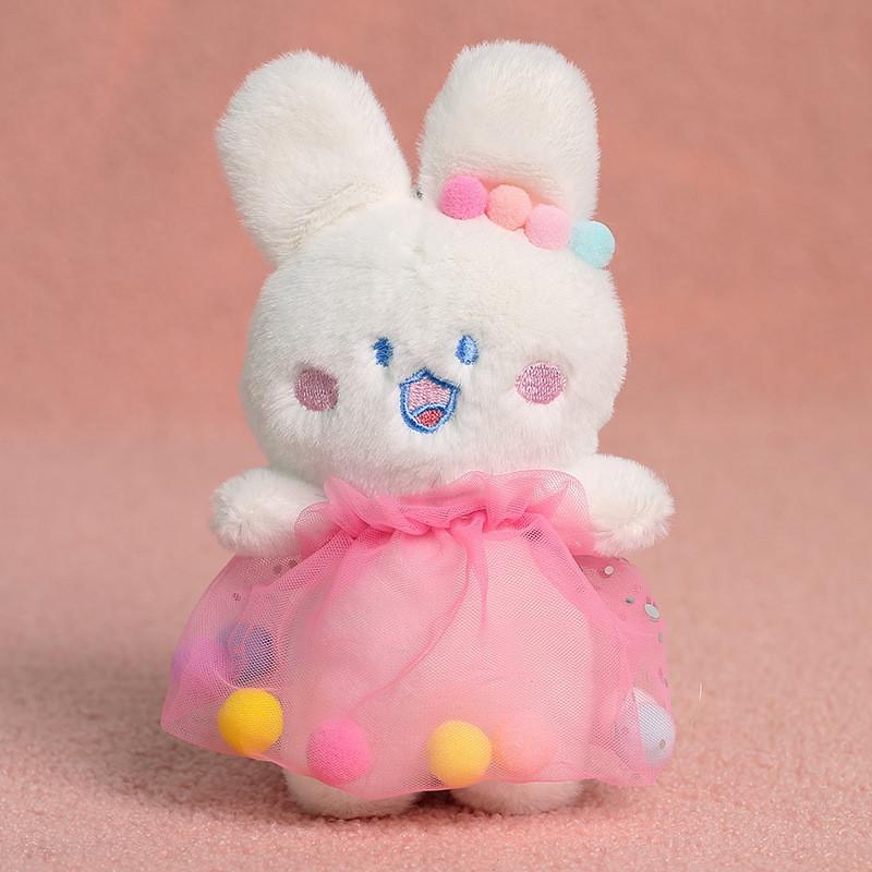 Cuter And Rabbit Plush Doll With Yarn Skirt Decoration Gift For