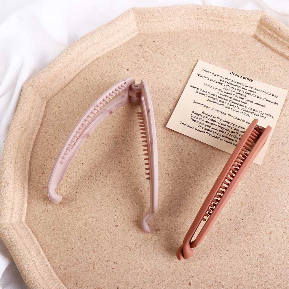 Curly Long Straight Short Hair Matte Banana Clip Ponytail Holder Hair Accessories Vertical Clip