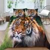 3D Tiger Printing Duvet Cover Set Luxury Bedding Cover Suit Children Teens Single Size Microfiber Comforter Cover Suit