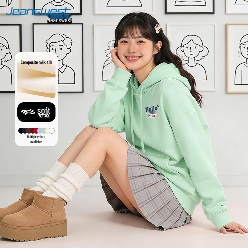 Jeanswest Blushing Smiley Face Print Hoodie 2XL