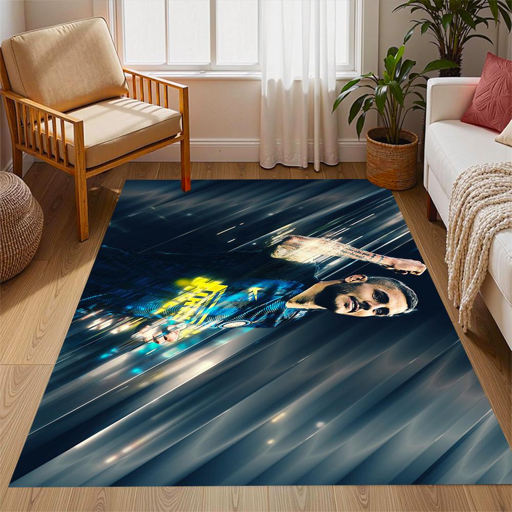 Argentina Football Player Carpet Suitable for Dining Room Bedrooms Entryway Game Room Anti-slip Rug Office Home Decor Gift for Festivals