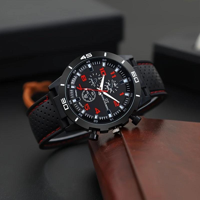 

5 pieces of men s quartz watch set, perfect as a Christmas gift