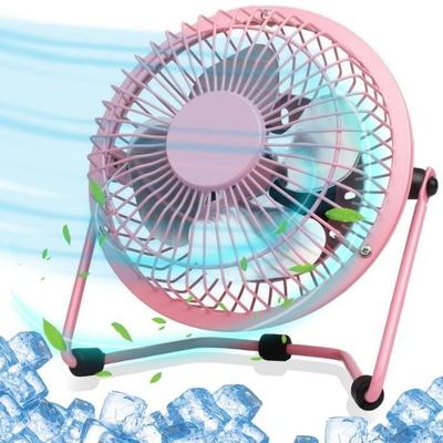 Mini Ventilateur - E.F.Connection - Rose - Silencieux - 360° Inclinable - USB-A