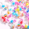 30 pièces nouveau jouet alimentaire sucette couleur nail art dessin animé 3D tridimensionnel simulation bonbon coloré colle crème résine accessoires
