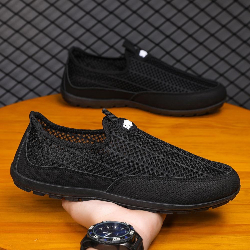 Men Casual Canvas Shoes Mens Loafers Breathable Slip On Flats Male Vulcanized Shoes Driving Shoes Plus Size
