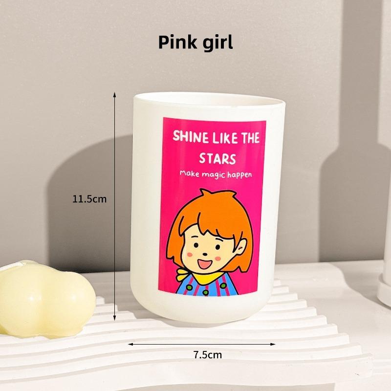 Stainless Steel Cups, Cartoon Mouthwash Cups, Cute Double-layer Toothbrush Cups, Stainless Steel Couple Mouthwash Cups