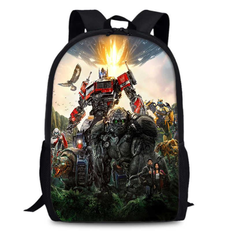 Transformers One 15-inch Durable Polyester Backpack For Students Unisex School Bag