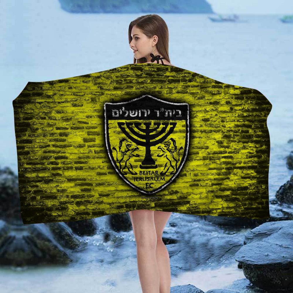 B-Beitar J-Jerusalem F-FC Beach Towel Cartoon Cute Summer Kids Large Bath Towel Microfiber Absorbent for Swimming Travel