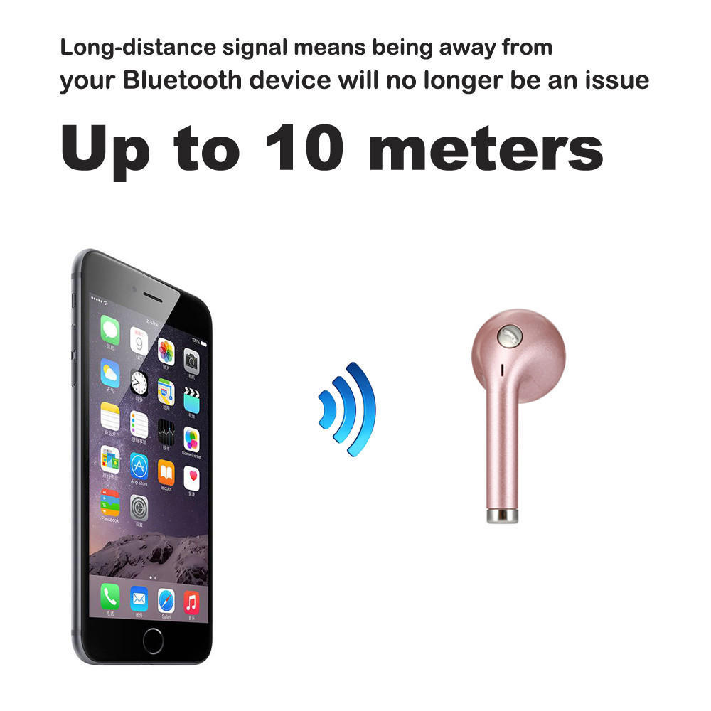 Mini Bluetooth 4.1 Wireless Headset Earbud Headphone Earphone For iPhone 7 6 6s