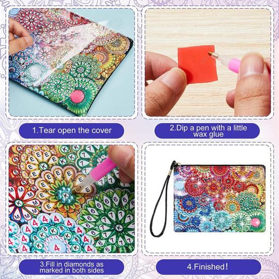 1 Set Diamond Painting Handbag Beautiful Patterned Exquisite DIY Diamond Painting Wallet