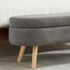 Panca con Spazio Contenitore, Lunga 110 cm, Moderna, con Rivestimento in Ciniglia, Ideale per Cambiarsi le Scarpe, Adatta per Camera da Letto, Corridoio o Soggiorno