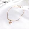 New Fashion Bent Pipe Bee Pendant Necklace O-shaped Chain