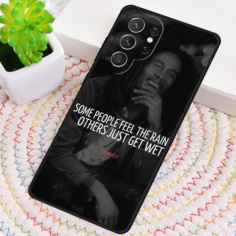 Bob Marley Zitate Rasta Reggae Aufdruck Handyhülle für Samsung Galaxy note 10 pro S26 Ultra S23 S24 FE S25 S21 S22 PLUS Hülle